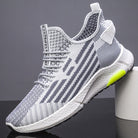 Fashion Flying Woven Breathable Running Shoes Trendy Mesh Sneakers Men