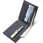 Fashion Men's Wallet - Slim Purse with Coin Bag, Zipper Closure, and Money Clip, Featuring a New Design for Easy Storage of Dollar Bills.