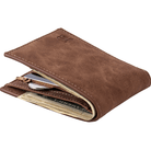 Fashion Men's Wallet - Slim Purse with Coin Bag, Zipper Closure, and Money Clip, Featuring a New Design for Easy Storage of Dollar Bills.