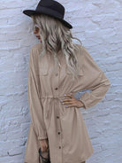 Fashion women's long -sleeved bottoming wild dress