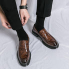 Fashionable and breathable, these casual men's leather shoes exude British sophistication.