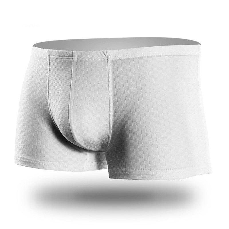 Fashionable minimalist men's underwear crafted from breathable mesh ice silk for ultimate comfort and style.