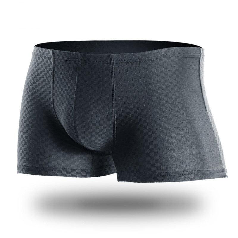 Fashionable minimalist men's underwear crafted from breathable mesh ice silk for ultimate comfort and style.