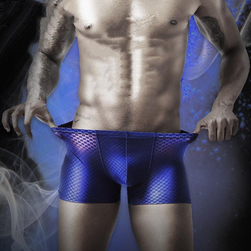 Fashionable minimalist men's underwear crafted from breathable mesh ice silk for ultimate comfort and style.