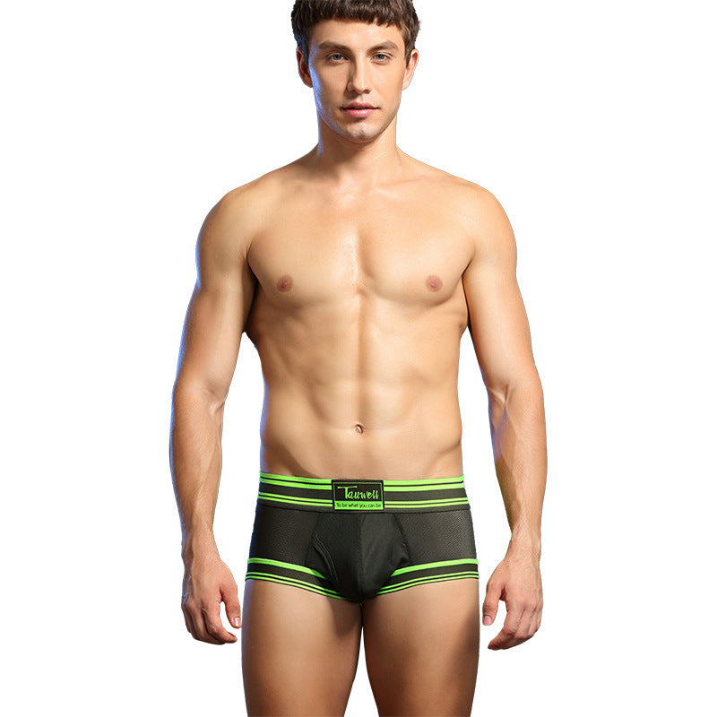 Fashionable summer men's underwear: Breathable chemical fiber blend for comfort in warm weather.