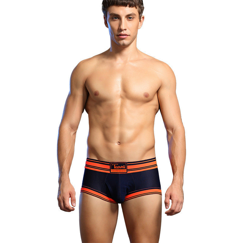 Fashionable summer men's underwear: Breathable chemical fiber blend for comfort in warm weather.