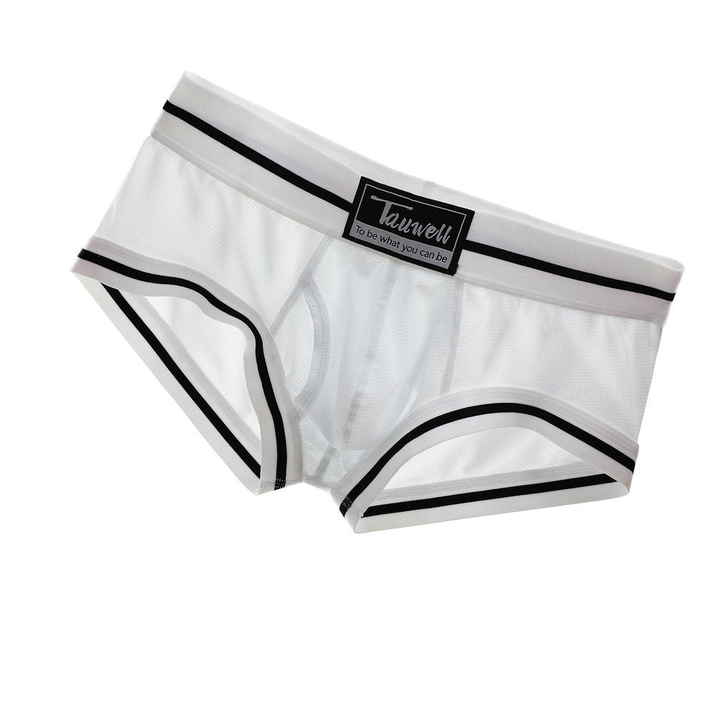 Fashionable summer men's underwear: Breathable chemical fiber blend for comfort in warm weather.