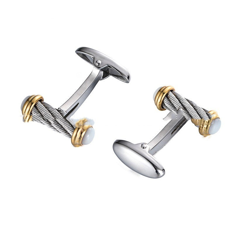 French Stainless Steel Cufflinks Men