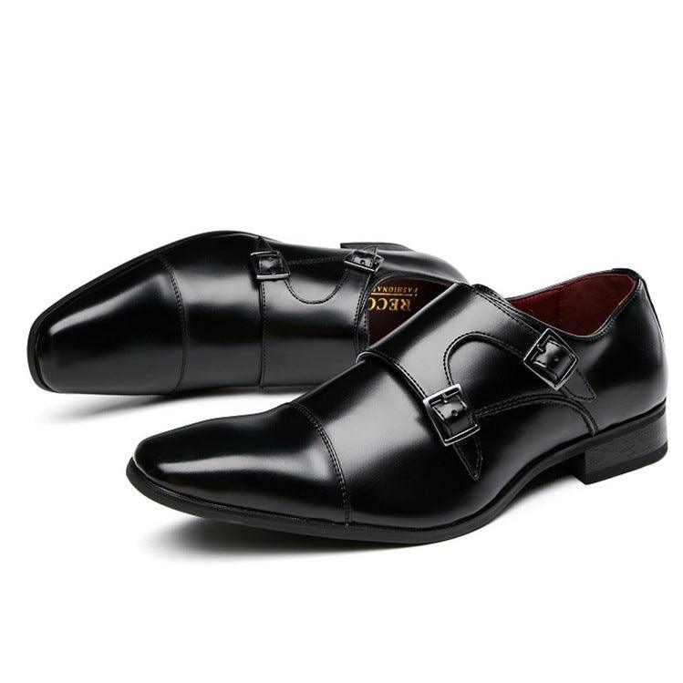 Fusing Cultures: Japanese-Inspired Business Leather Shoes for Men, Exuding Formal Elegance.