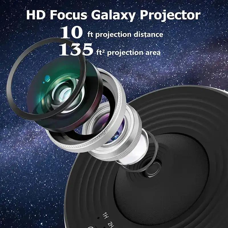 Galaxy Projector Night Light: Experience the enchantment of our Galaxy Projector. With a 360-degree rotating design, it's ideal for kids' bedrooms and special occasions like Valentine's Day and weddings.