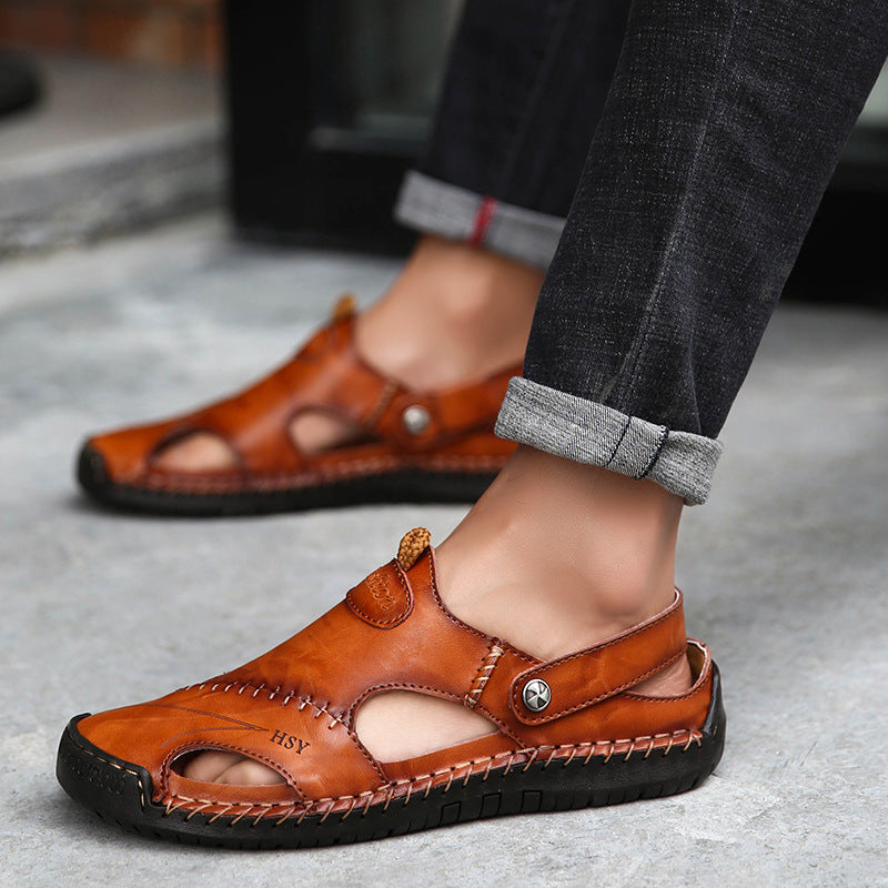 Genuine Leather Roman Summer Sandals for Men