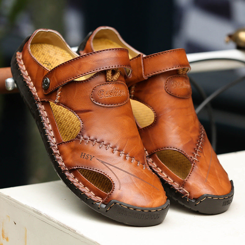 Genuine Leather Roman Summer Sandals for Men