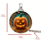 Halloween Round Pumpkin Ghost Bat Necklace Men And Women Personality Clavicle Necklace Fashion Jewelry Accessories