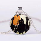 Halloween Round Pumpkin Ghost Bat Necklace Men And Women Personality Clavicle Necklace Fashion Jewelry Accessories