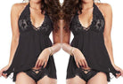 Halter Large Size Fat Woman Sexy Lingerie Lace Floral Border Mesh Suspender Skirt