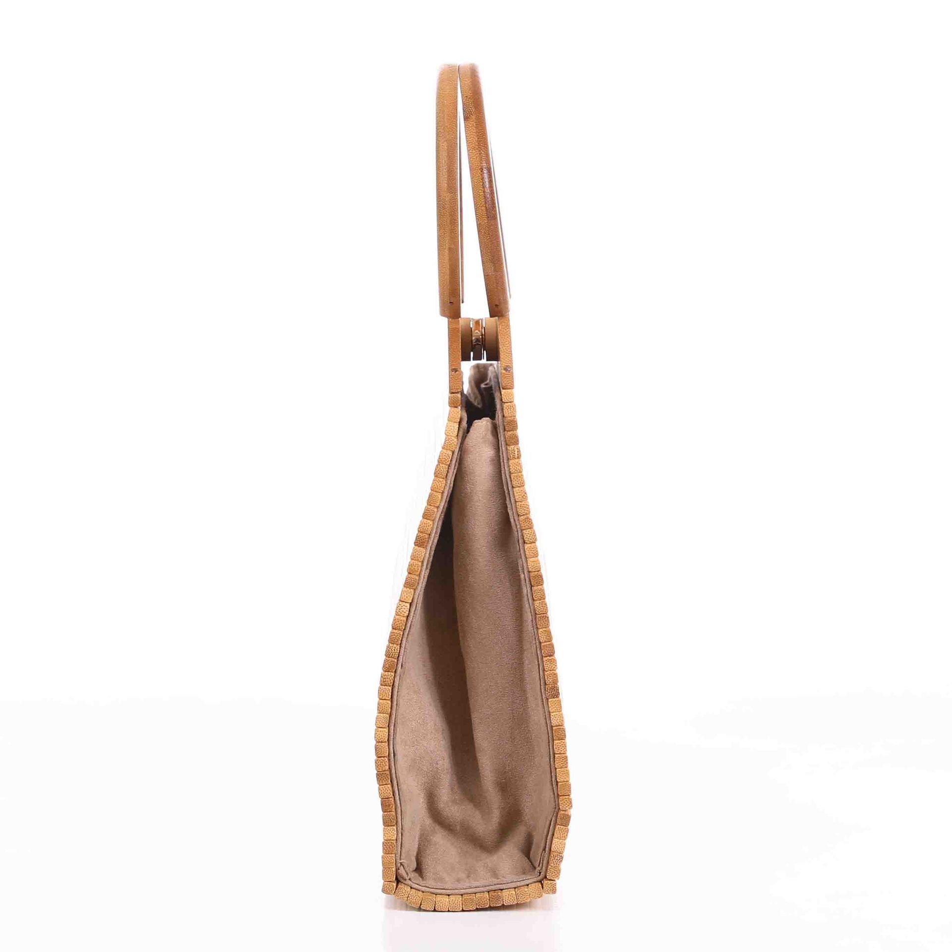 Hand-Woven Bags Bamboo Root Clutch Natural Bamboo Bag Bamboo Handbag