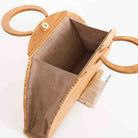 Hand-Woven Bags Bamboo Root Clutch Natural Bamboo Bag Bamboo Handbag