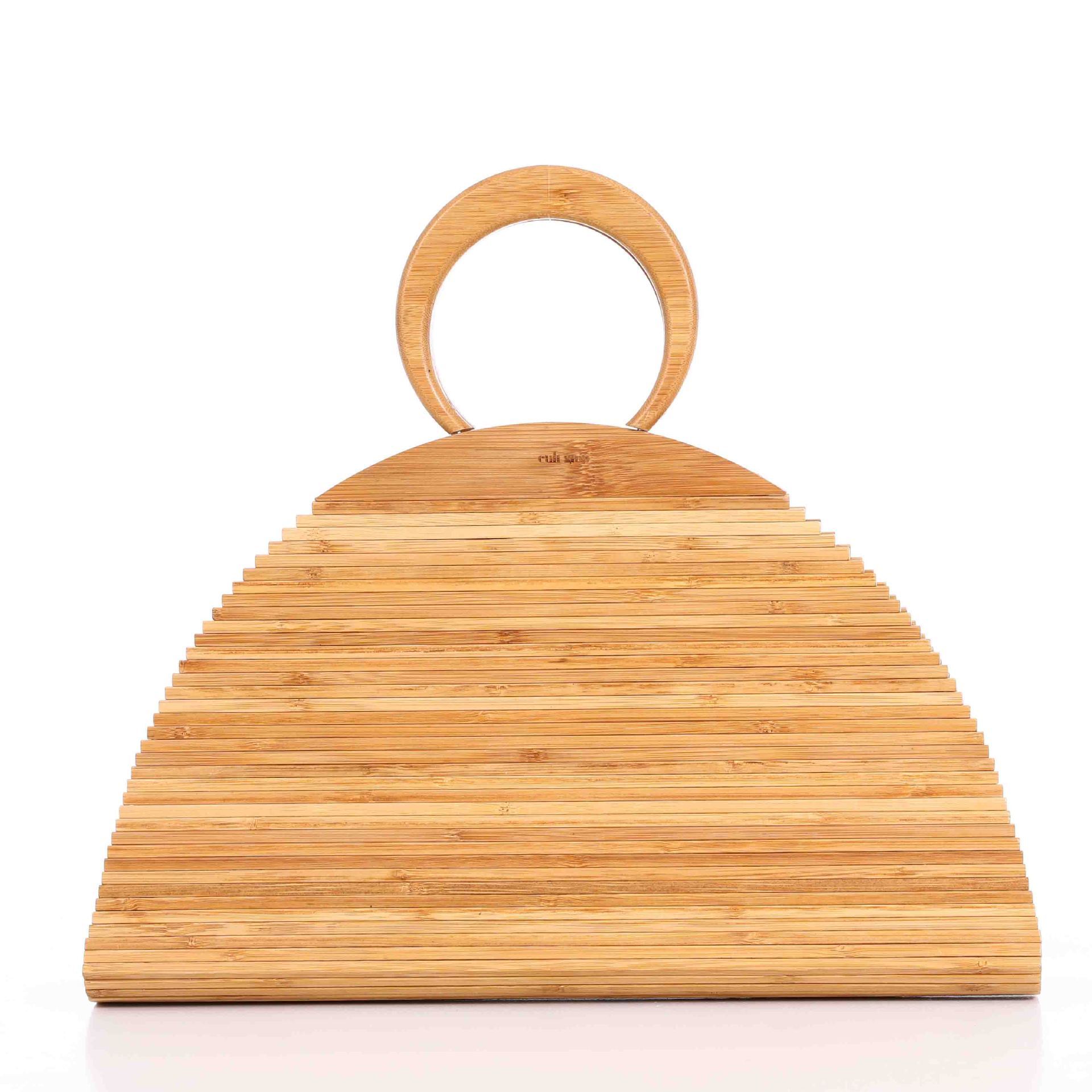 Hand-Woven Bags Bamboo Root Clutch Natural Bamboo Bag Bamboo Handbag