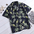 Hawaii Style Full Printing Turn-down Collar Men's Shirt Short Sleeve Summer Casual Shirts Men