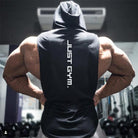 "Hooded Fitness Vest - Men's Loose Wear."