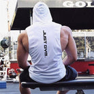 "Hooded Fitness Vest - Men's Loose Wear."