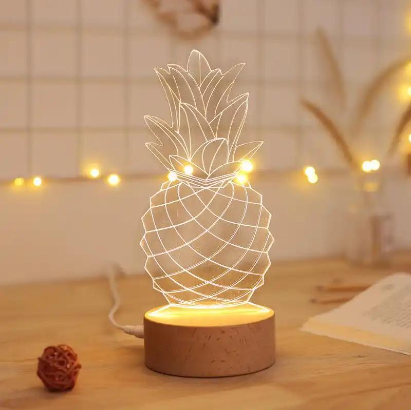 Illuminate your bedside with our charming pineapple table lamp