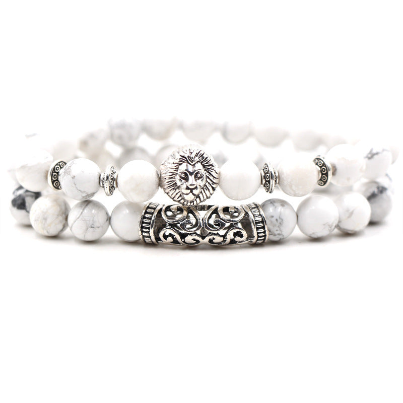 Imported White Turquoise DIY Jewelry Owl Elbow Men and Women Fashion Bracelet