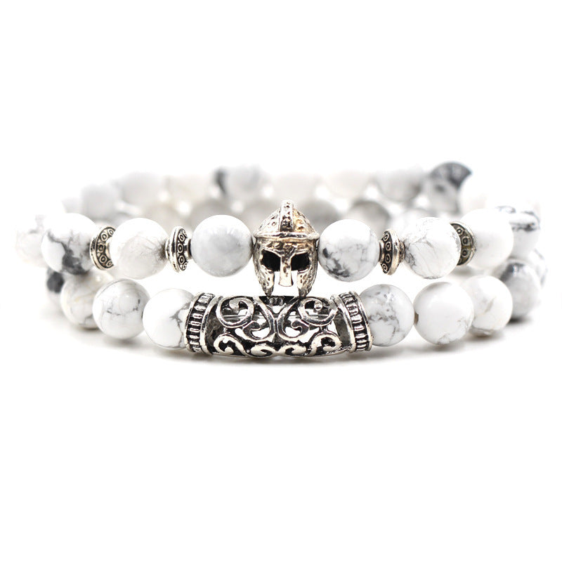 Imported White Turquoise DIY Jewelry Owl Elbow Men and Women Fashion Bracelet