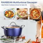 "Induction Casserole Dish, 24cm 2.2L with Lid. Non-Stick Aluminum Saucepan for All Hobs. Amazon Banned."