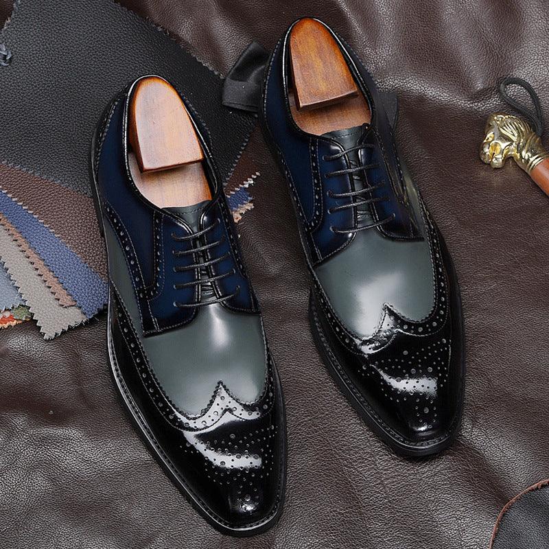 Indulge in Opulence: Exquisite Leather Business Formal Shoes for Men, Featuring a Sleek Pointed Toe.