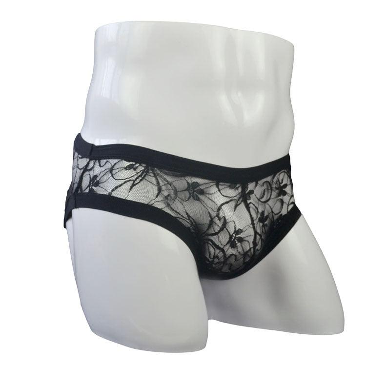 Indulge in allure and sophistication with our Men's Sexy Lace Mesh Underwear.