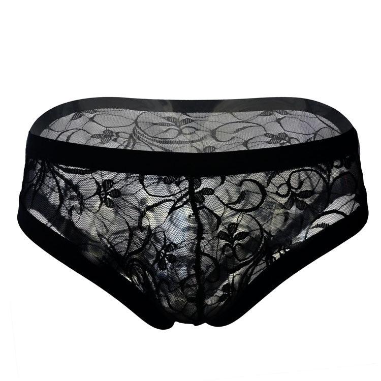 Indulge in allure and sophistication with our Men's Sexy Lace Mesh Underwear.