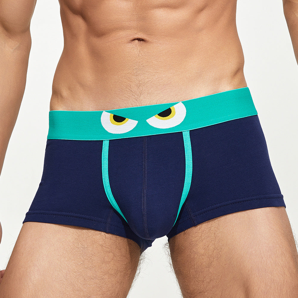 Indulge in charming comfort with our Cotton Men's Underwear featuring cute eye designs.