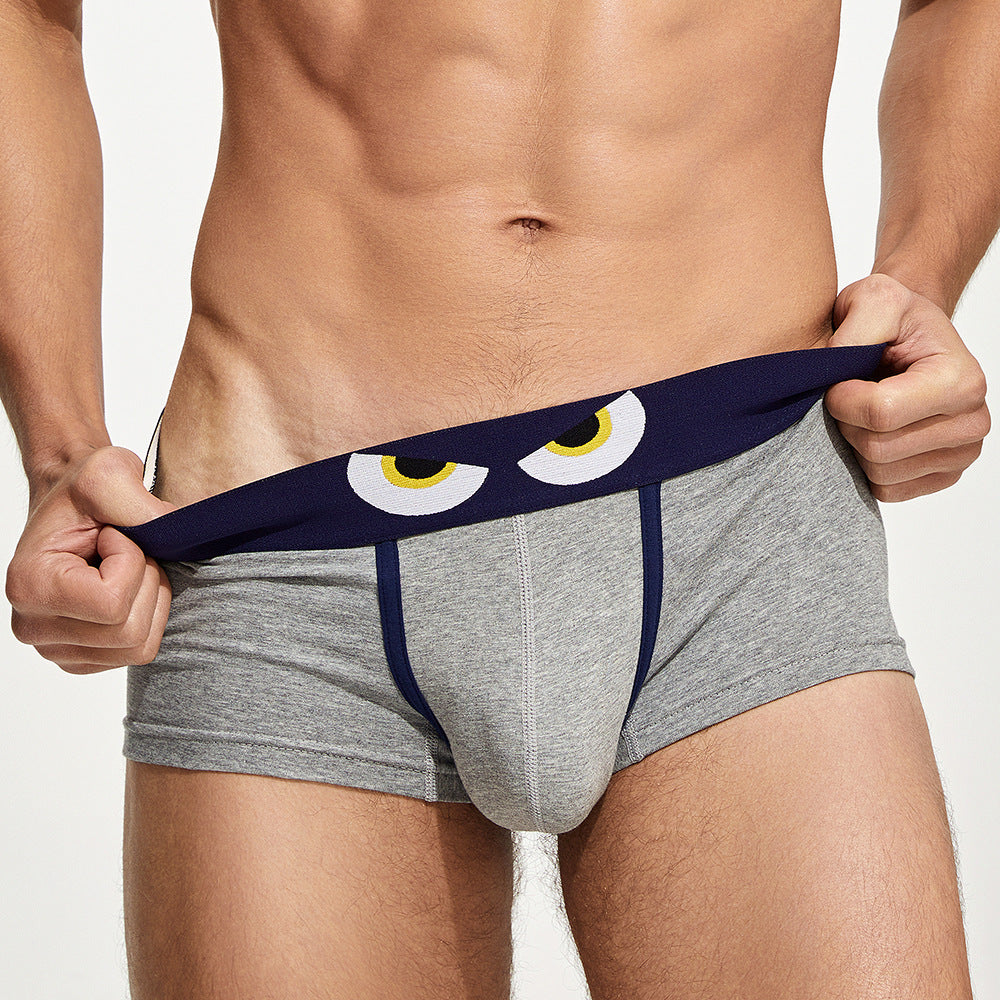 Indulge in charming comfort with our Cotton Men's Underwear featuring cute eye designs.