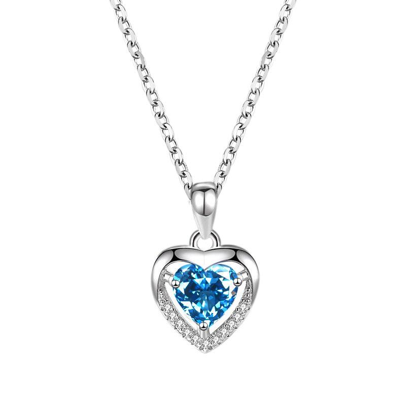 Indulge in luxury with our 925 Rhinestone Heart Necklace, a personalized statement in women's jewelry. The perfect Valentine's Day gift.