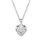 Indulge in luxury with our 925 Rhinestone Heart Necklace, a personalized statement in women's jewelry. The perfect Valentine's Day gift.