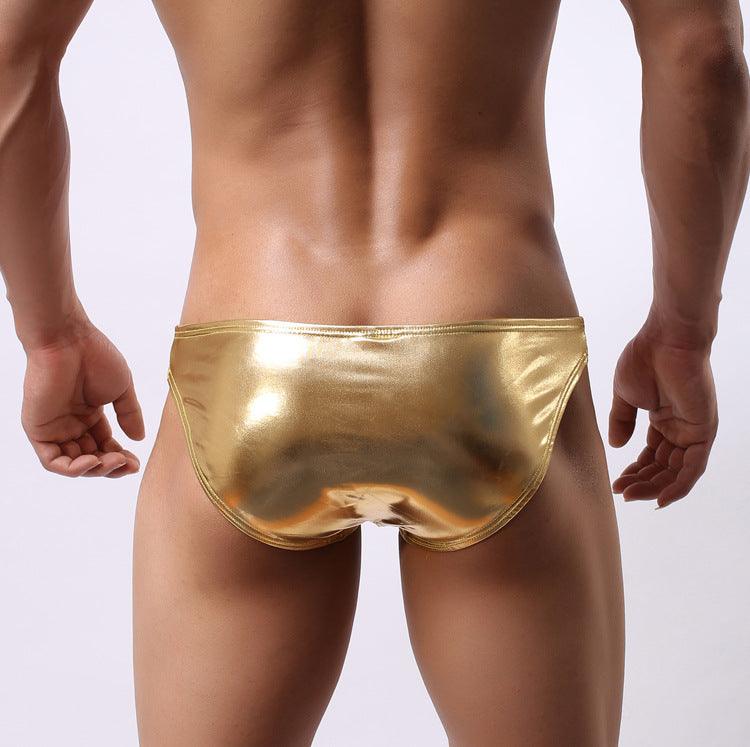 ndulge in luxury with our men's sexy golden/silver underwear collection.