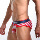 Introducing our Printed Striped Men's Underwear, crafted from 95% cotton and 5% Spandex, offering style and quality.