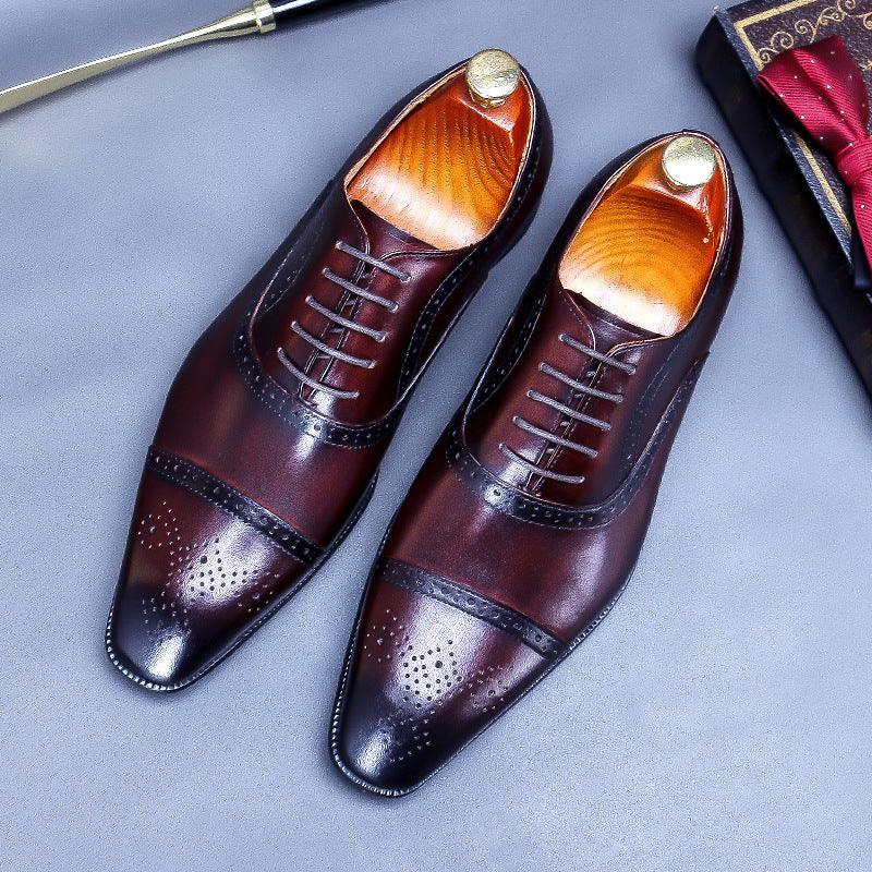 Introducing the Height of Luxury: New Business Formal Pointed Leather Shoes.