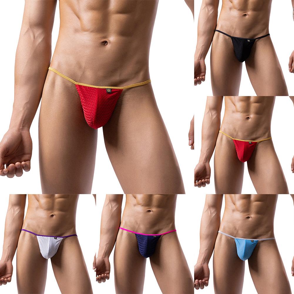 Introducing the Men's Mesh Hollow Underwear T-shaped Panties.