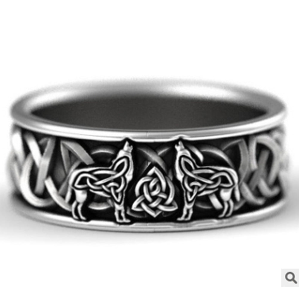 Jewelry Classic Domineering Wolf Head Trendy Men Ring Fashion Temperament