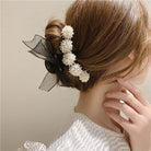 Korean Pearl Bow Hair Accessories Autumn Hair Grabbing Clip Hair Claw