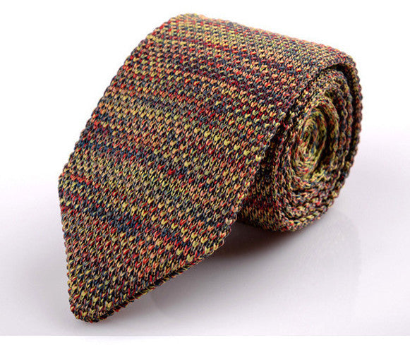 Korean Style British Retro Wool Handmade Sharp-Pointed Necktie