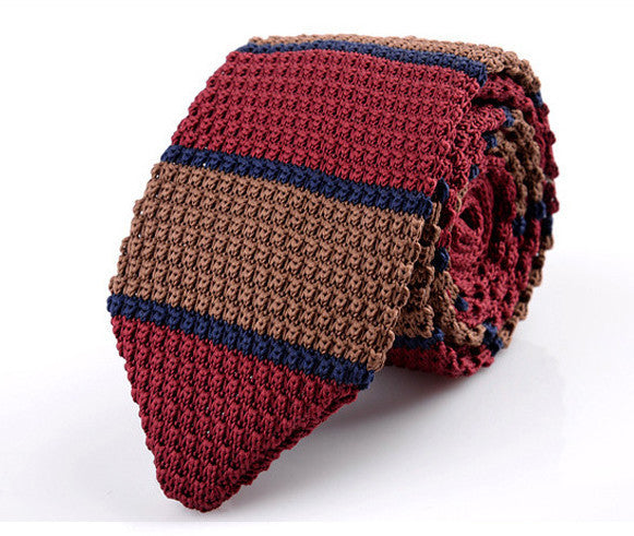 Korean Style British Retro Wool Handmade Sharp-Pointed Necktie