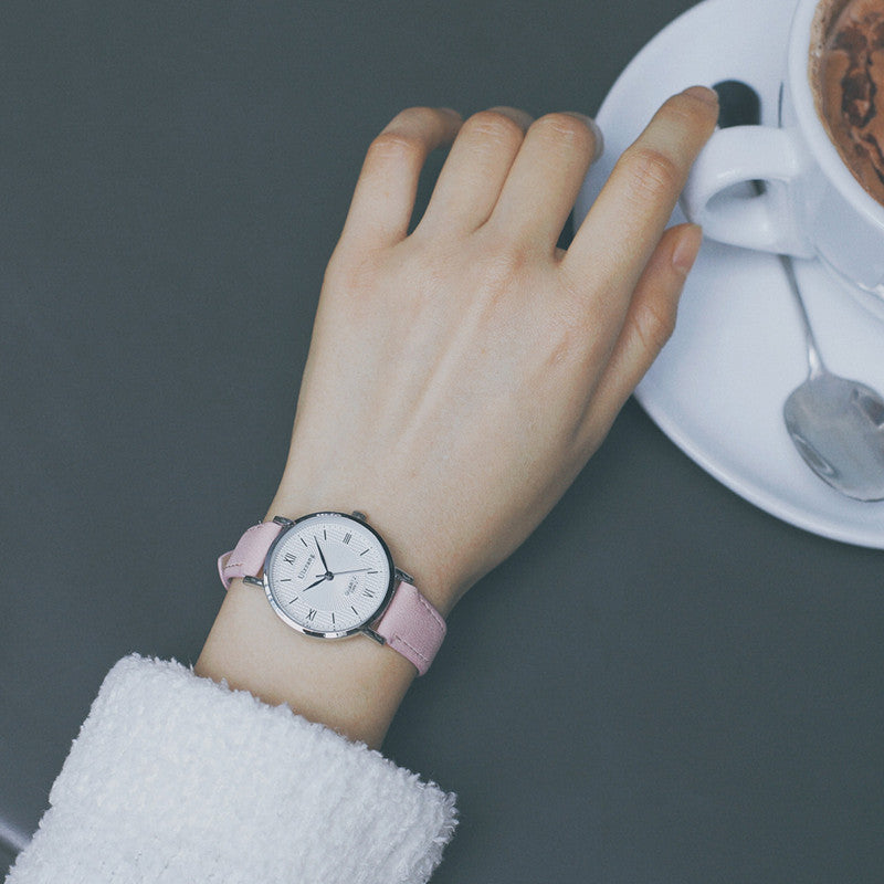 Korean version fashion women quartz watches simple ulzzang luxury top brand female wrist watch Vintage Leather relogio feminino