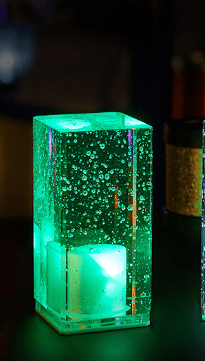 LED Rechargeable Bar Table Lamp: Clear Night Light.