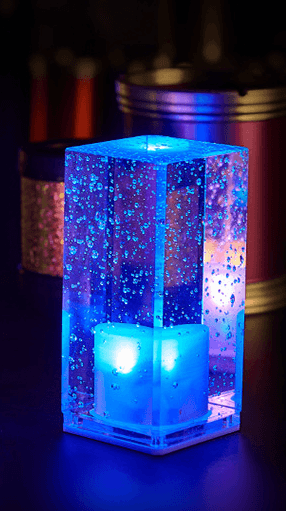 LED Rechargeable Bar Table Lamp: Clear Night Light.