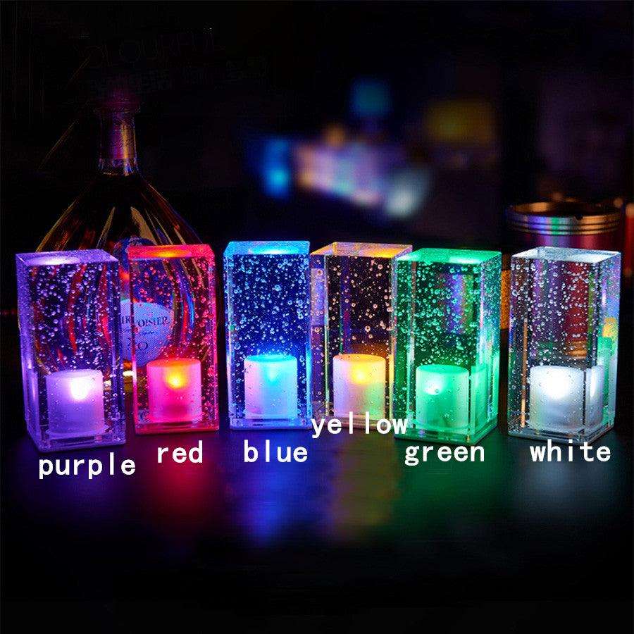 LED Rechargeable Bar Table Lamp: Clear Night Light.