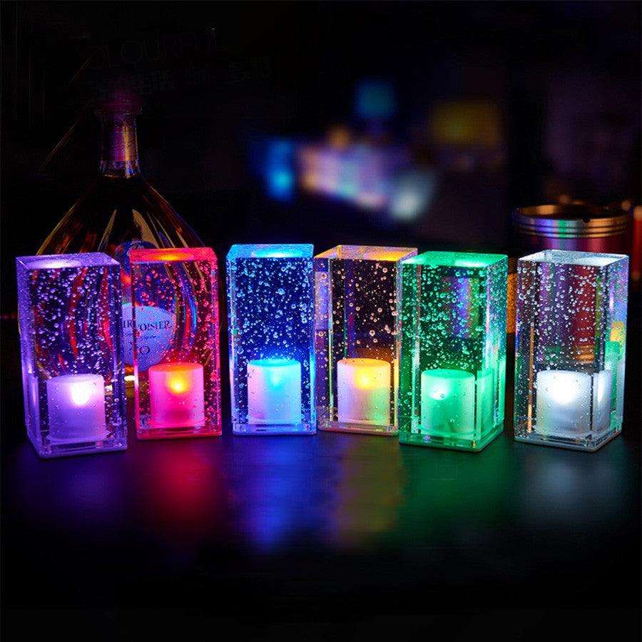 LED Rechargeable Bar Table Lamp: Clear Night Light.