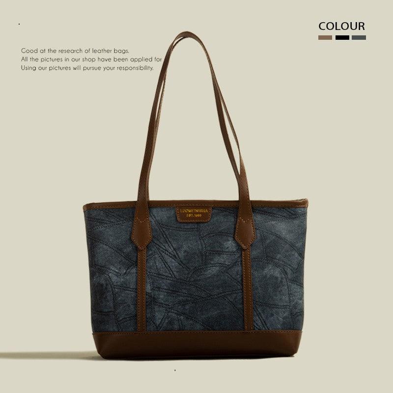 Large Capacity Rhombus Simple Tote Bag Women